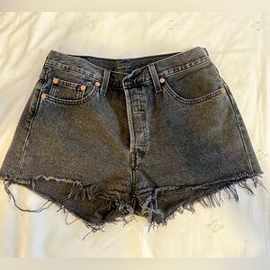 Levi’s 501 Denim Women Shorts Lunar Black